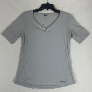 Marmot Womens Cynthia Short Sleeve Performance T-Shirt Small Gray Outdoor Hiking